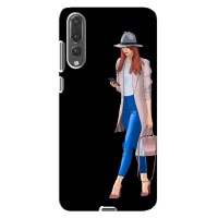 Чехол с картинкой Модные Девчонки Huawei P20 Pro, CLT-L04 (Девушка со смартфоном)