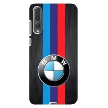 Чехол для Хуавей П20 Про - с принтом БМВ (AlphaPrint) (Лого BMW)
