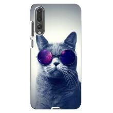 Чехол с принтом для Huawei P20 Pro, CLT-L04 (AlphaPrint) Модные коты (Стильный кот)