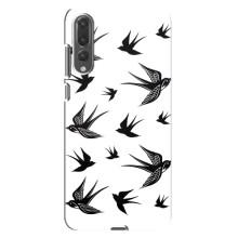 Чехол с птицами на Huawei P20 Pro, CLT-L04 (VPrint) (Ласточки)