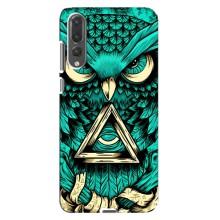 Чехол с птицами на Huawei P20 Pro, CLT-L04 (VPrint) (Сова с глазом)