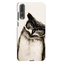 Чехол с птицами на Huawei P20 Pro, CLT-L04 (VPrint) (Сова)