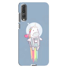 Чехол Unicorn на Huawei P20 Pro, CLT-L04 (Единорог космонавт)
