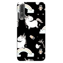 Чехол Unicorn на Huawei P20 Pro, CLT-L04 (Единорог с кофе)