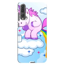 Чехол Unicorn на Huawei P20 Pro, CLT-L04 (Радуга единорожка)