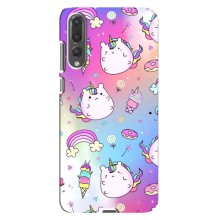 Чехол Unicorn на Huawei P20 Pro, CLT-L04 (Радуга и Единорог)