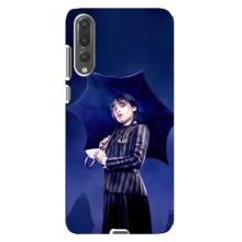 Чехлы Венсдей на Huawei P20 Pro, CLT-L04 Уэнсдей (AlphaPrint) (Уэнздей с зонтом)