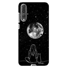 Чохол з малюнком кіт на Huawei P20 Pro, CLT-L04 – Дівчина з котом