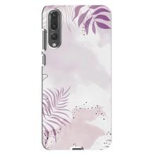 Чохол з квітковим принтом на Huawei P20 Pro українською: – Фіолетове листя