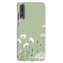 Чохол з квітковим принтом на Huawei P20 Pro українською: – Квіти на зеленому