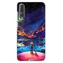 Космические Чехлы для Хуавей П20 Про (VPrint) (Галактический вид)