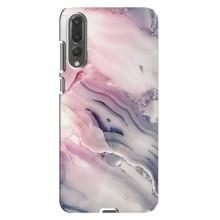 Мраморный чехол на Huawei P20 Pro, CLT-L04 (VPrint) (Пурпурный Мрамор)
