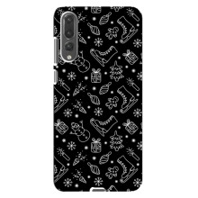 Новогодние, Праздничные Чехлы для Huawei P20 Pro, CLT-L04 - 2024 год (Новогодний фон)