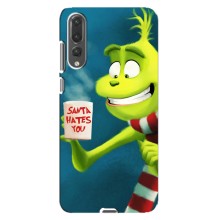 Рождественские Чехлы для Huawei P20 Pro, CLT-L04 (VPrint) (Зеленый Гринч)