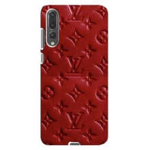 Текстурный Чехол Louis Vuitton для Хуавей П20 Про – Красный ЛВ