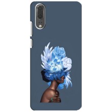 Чехлы (ART) Цветы на Huawei P20, EML-L09 (VPrint) (Цветы на голове)