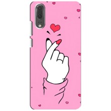 Чехол с принтом для Huawei P20, EML-L09 (AlphaPrint - Знак сердечка) – Знак Love