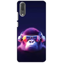 Чехол с Обезьянами Huawei P20, EML-L09 - (AlphaPrint) (Стильная обезьяна)