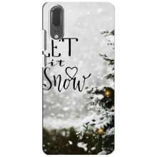 Новогодние, Праздничные Чехлы для Huawei P20, EML-L09 - 2024 год (Let it snow)