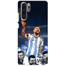 Чехлы для Huawei P30 Pro (Leo чемпион) (AlphaPrint) (Месси с кубком)