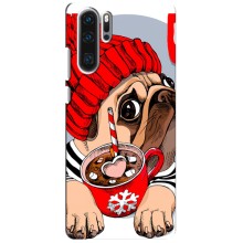 Чехлы с собаками для Huawei P30 Pro (VPrint) (Собачка в шапке)