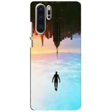 Чехол с человеком пауком для Huawei P30 Pro - (AlphaPrint) (Паук человек)