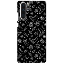 Новогодние, Праздничные Чехлы для Huawei P30 Pro - 2024 год (Новогодний фон)