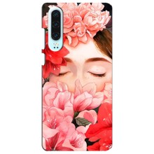 Чехлы (ART) Цветы на Huawei P30 (VPrint) (Глаза в цветах)