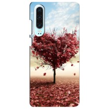 Чехлы для любимой на Хуавей П30 (VPrint) (Дерево сердце)