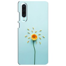 Чехлы с Цветами для Huawei P30 (VPrint) (Желтый цветок)