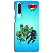 Чехлы Brawl Stars для Huawei P30 (AlphaPrint) – Тріо героїв