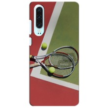 Чехлы с принтом Спортивная тематика для Huawei P30 – Ракетки теннис