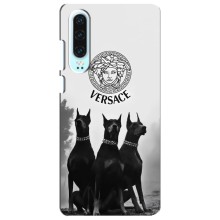 Чехлы VERSACE для Хуавей П30 (PREMIUMPrint) (Доберман Версаче)