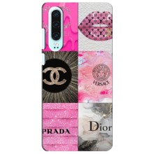 Чехол (Dior, Prada, YSL, Chanel) для Huawei P30 (Модница)