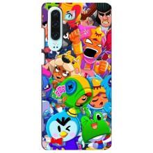 Чехол для Huawei P30 Бравл Старс (VPrint) – герои Бравл Старс