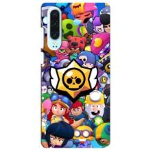 Чехол для Huawei P30 Бравл Старс (VPrint) – Лого Brawl Stars