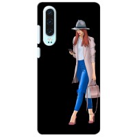 Чохол з картинкою Модні Дівчата Huawei P30 (Дівчина з телефоном)