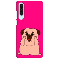 Чехол (ТПУ) Милые собачки для Huawei P30 – Веселый Мопсик