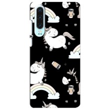 Чохол Unicorn на Huawei P30 (Єдинорог з кавою)