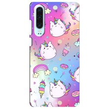 Чохол Unicorn на Huawei P30 (Веселка і Єдинорог)