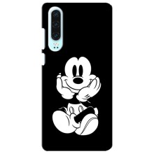 Міккі Маус чохол для Huawei P30 (AlphaPrint - Мультяшні) (Маус на чорному)