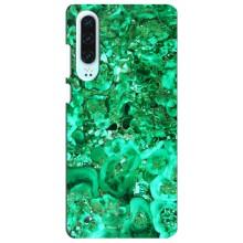 Мраморный чехол на Huawei P30 (VPrint) – Салатный Мрамор