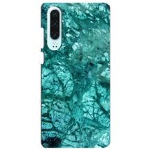 Мраморный чехол на Huawei P30 (VPrint) – Зеленый мрамор