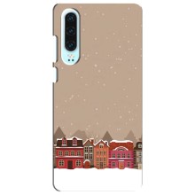 Новорічні, Святкові Чохли для Huawei P30 - 2024 год (Зимове місто)