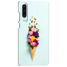 Чохли з тематикою "КВІТИ" на Huawei P30 (Квітка-морозиво)