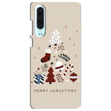 Рождественские Чехлы для Huawei P30 (VPrint) (Merry Christmas)