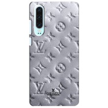 Текстурный Чехол Louis Vuitton для Хуавей П30 – Белый ЛВ