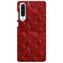 Текстурный Чехол Louis Vuitton для Хуавей П30 – Красный ЛВ