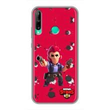 Бампер (ТПУ) с принтом Brawl Stars на Хуавей П40 Лайт е – Кольт на красном