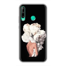 Чехлы (ART) Цветы на Huawei P40 Lite e (VPrint) (Белые цветы)